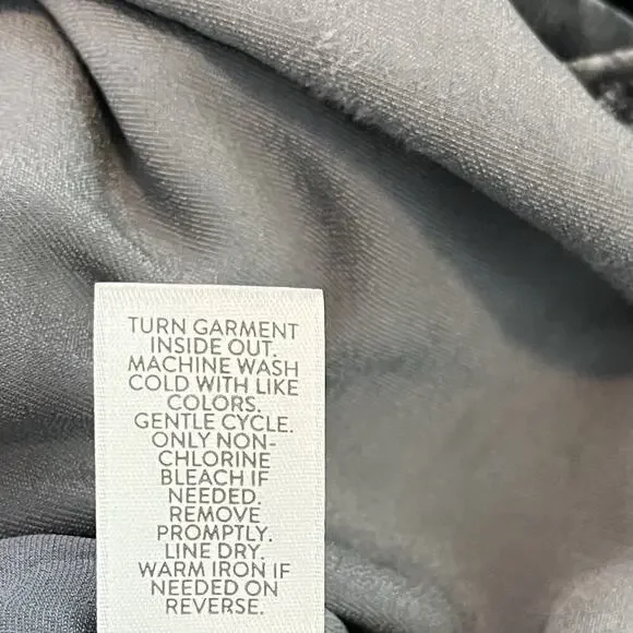 J Jill Womens Silk Blend Velvet Button Up Shirt Size LP Gray Blue Fairy Whimsy - Picture 7 of 8